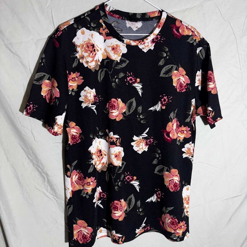 SHEIN Black Floral Top